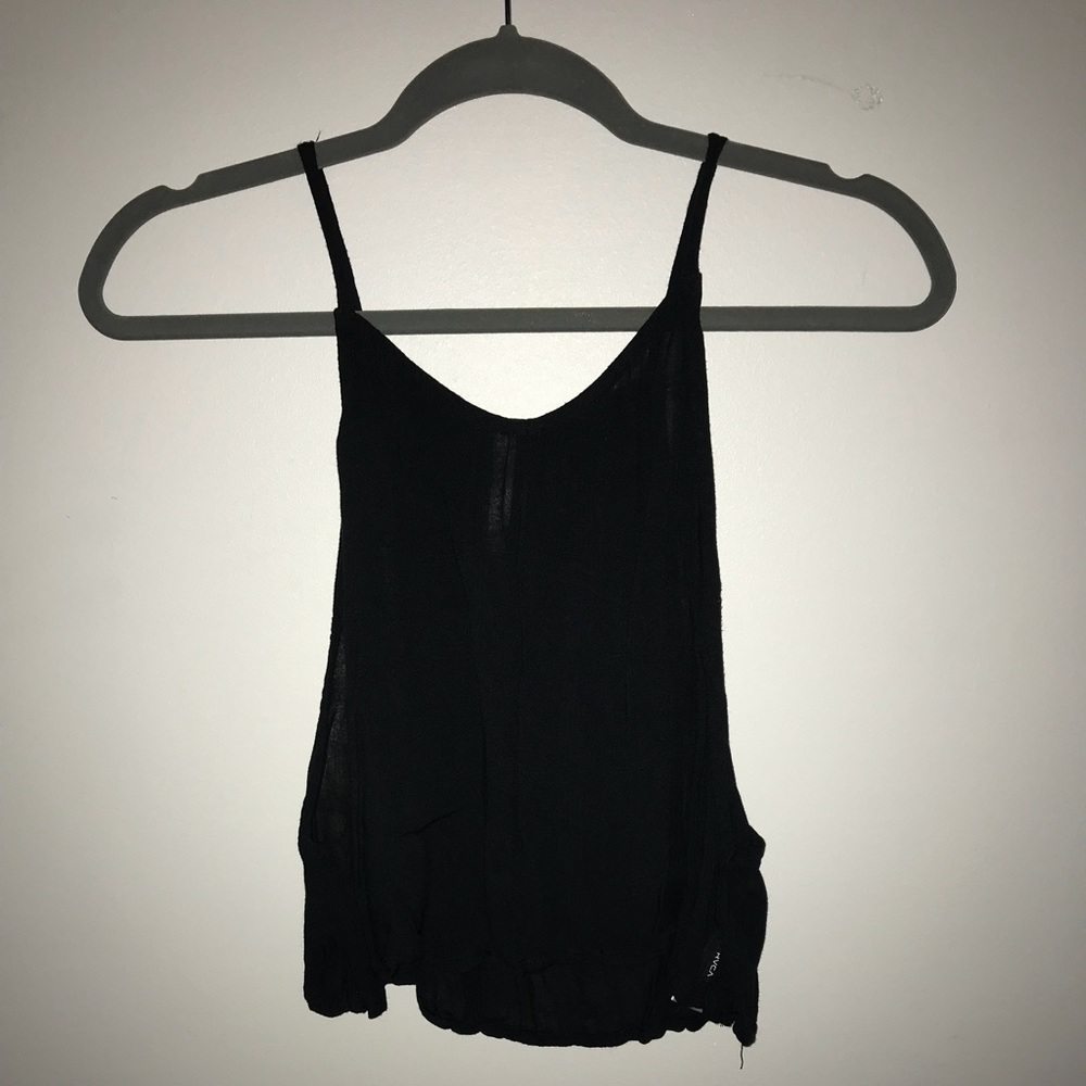 black RVCA crop tank top